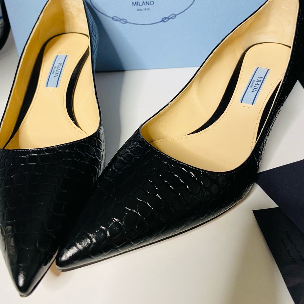 Mock Mock Croc Prada heels